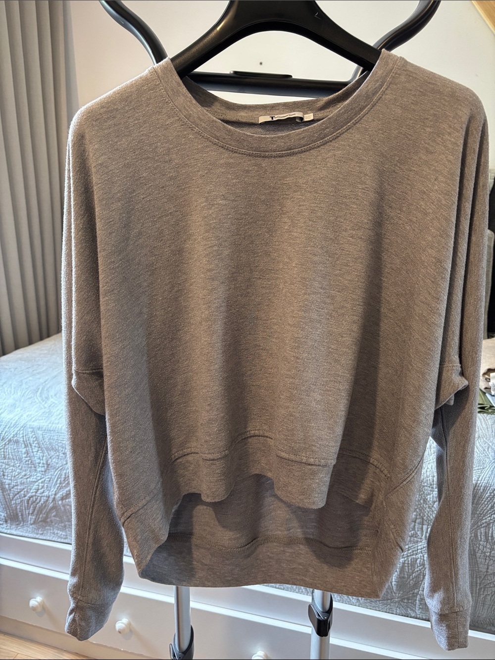 Alexander Wang Heathered Taupe Crewneck Tee